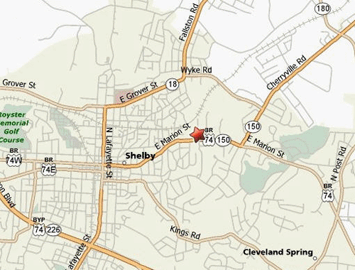 Map of Shelby