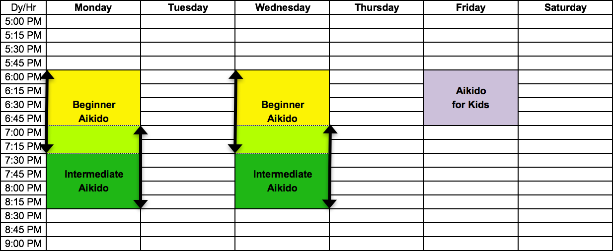 Schedule of classes